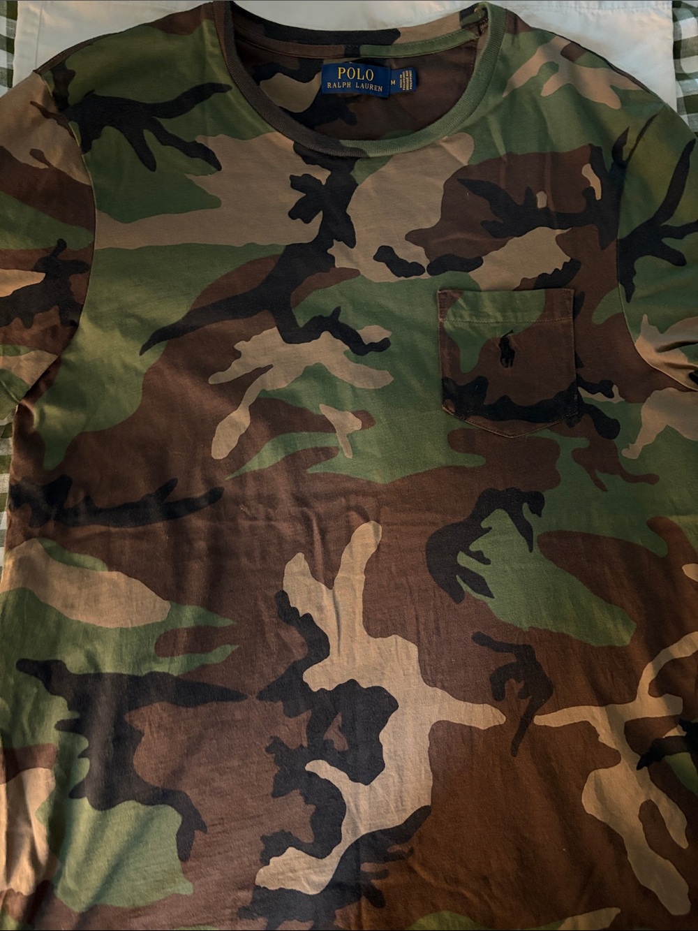 Polo by Ralph Lauren Men's Camouflage Pocket Tee - Green/Brown/Black